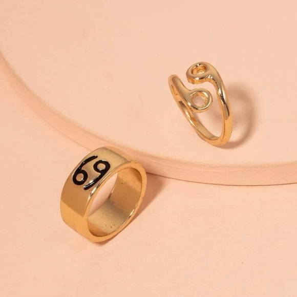 Brand New Cancer ♋️ 2PCS Rings - Picture 2 of 6